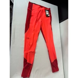 New Women's XSmall XS Under‎ Armour Red HeatGear ColorBlock Ankle Leggings $55